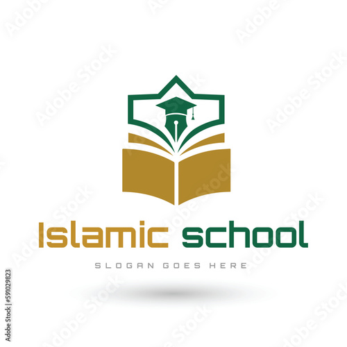 Islamic School Logo for Islam Education Vector Image