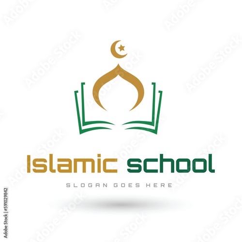 Islamic School Logo for Islam Education Vector Image
