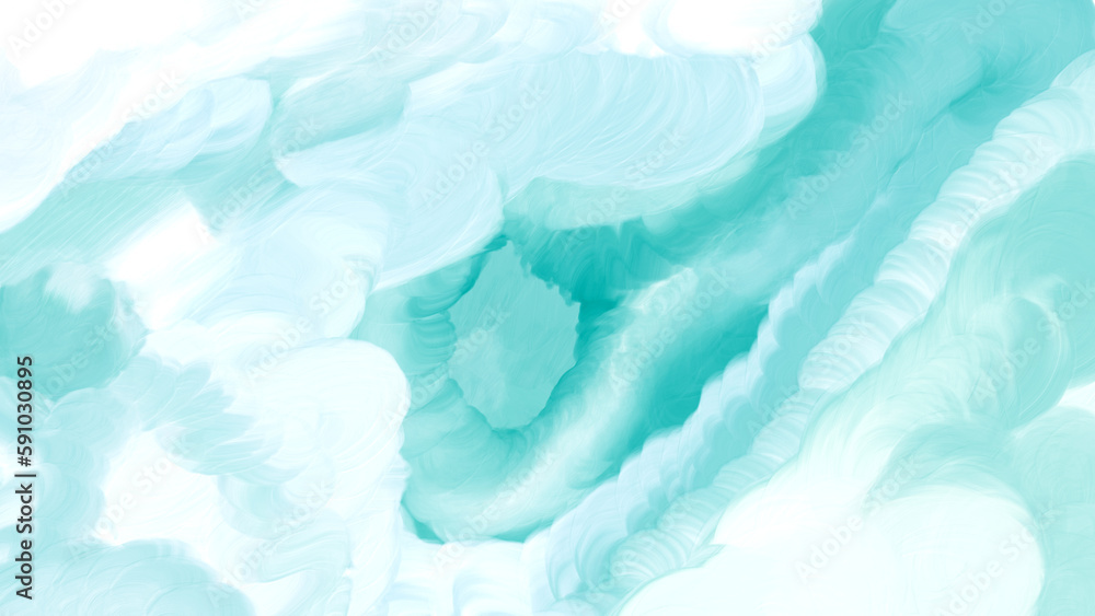 Fototapeta premium 雲、(手描き、AIではない)