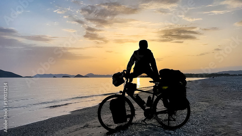 energetic cyclist,adventures and active use in coastal areas