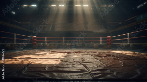 Boxing ring. Generative Ai