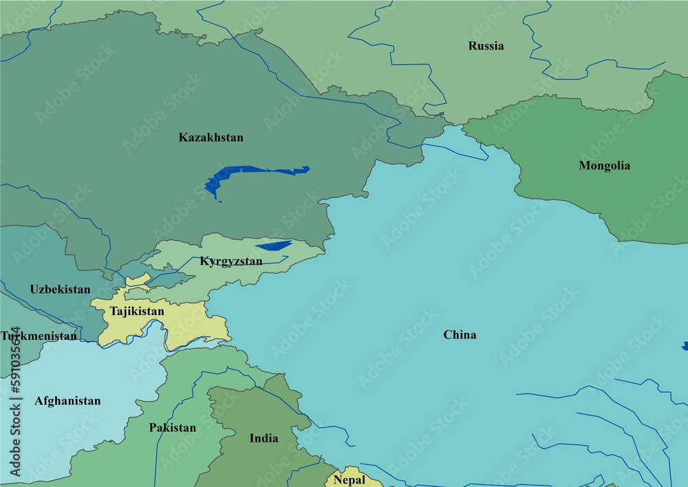 Obraz premium World map classic style grid latlong