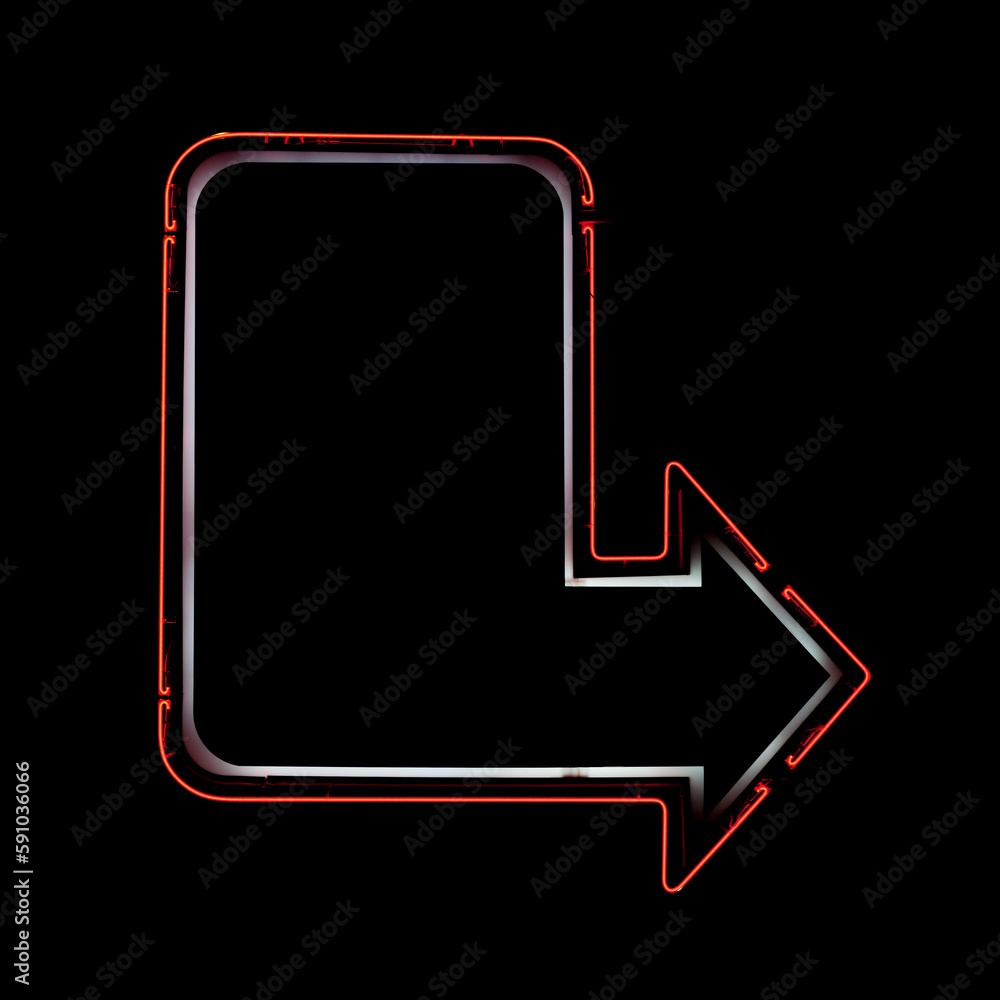 Red arrow pointing right - Neon light Red arrow pointing right - Neon light