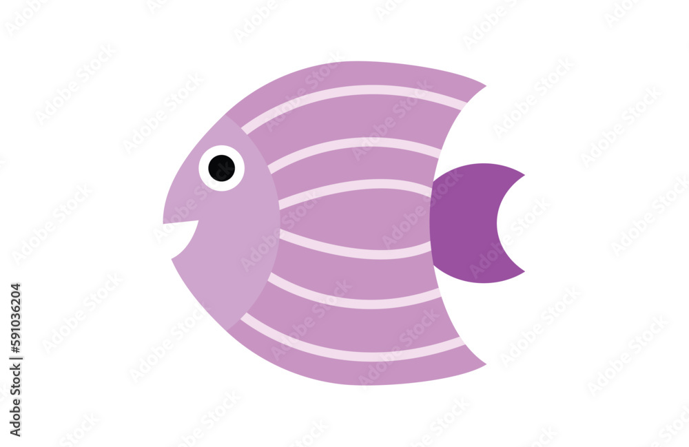Concept Underwater fishes purple dascyllus fish. This vector illustration depicts an underwater scene featuring a purple-colored dascyllus fish. Vector illustration. Concept Underwater fishes purple dascyllus fish. This vector illustration depicts an underwater scene featuring a purple-colored dascyllus fish. Vector illustration.