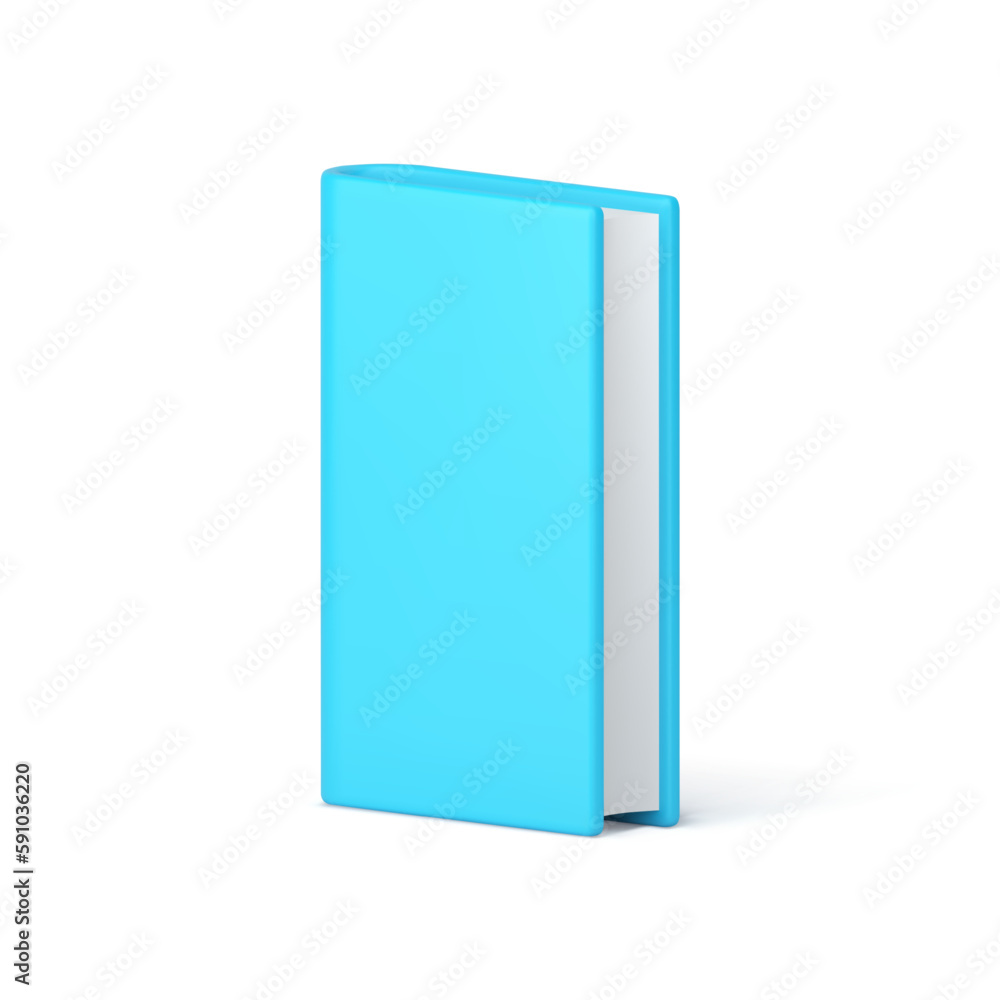 Book textbook blue literature cover learning educational encyclopedia dictionary 3d icon vector Book textbook blue literature cover learning educational encyclopedia dictionary 3d icon vector
