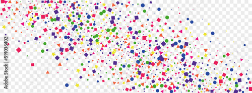 Colorful Polka Background Transparent Vector. Round Fiesta Texture. Multicolored New. Rainbow Geometric Event. Circle Prize Template.