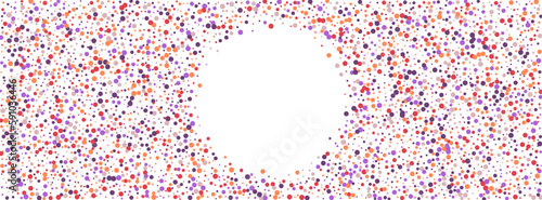 Multicolored Polka Background White Vector. Round Group Template. Rainbow Isolated. Colorful Element Christmas. Dot Decor Illustration.