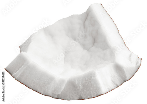coconut, isolated on white background, full depth of field