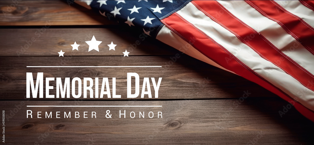 Memorial Day - Honoring All Who Served Text Over Wood Wall Texture ...