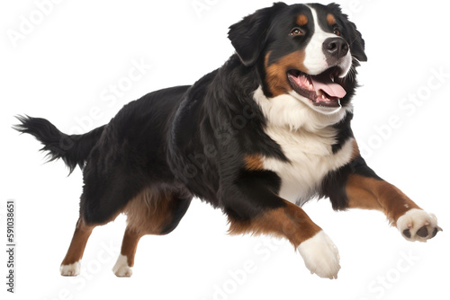 bernese mountain dog isolated on white background