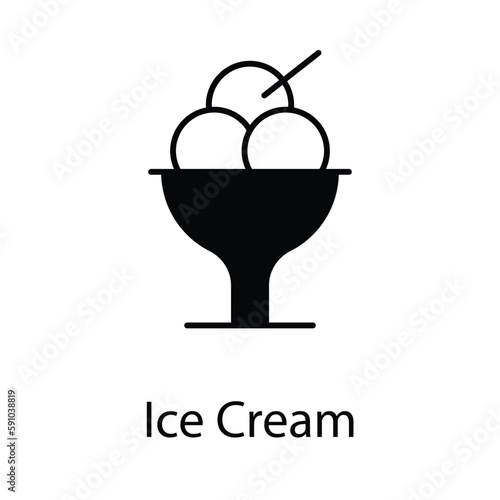 Ice Cream icon. Suitable for Web Page, Mobile App, UI, UX and GUI design