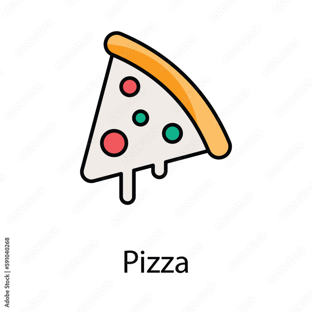 Pizza icon. Suitable for Web Page, Mobile App, UI, UX and GUI design Pizza icon. Suitable for Web Page, Mobile App, UI, UX and GUI design