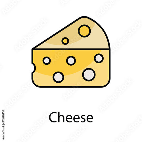 Cheese icon. Suitable for Web Page, Mobile App, UI, UX and GUI design