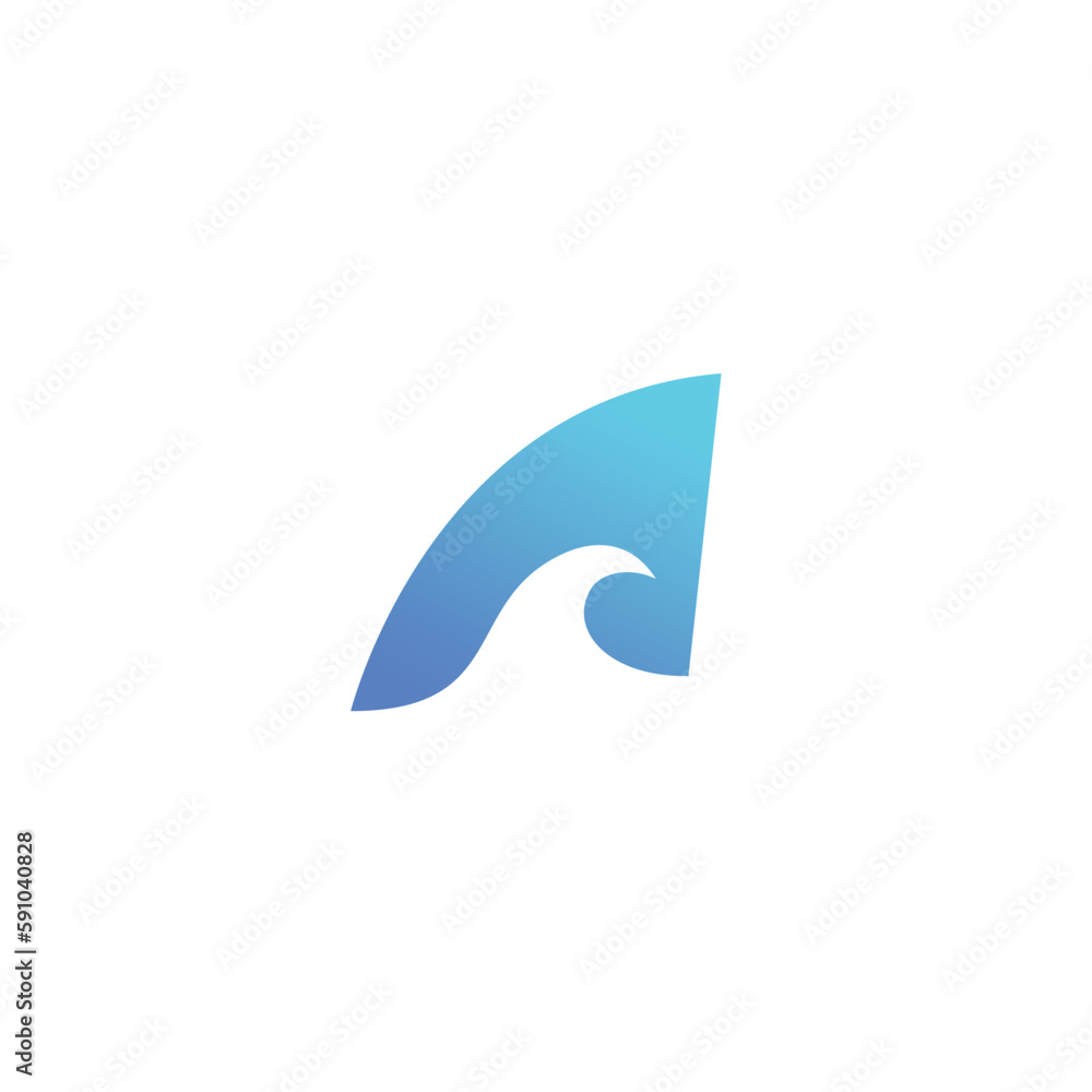 Letter A Wave Logo. Wave Simple Design. Wave Logo. Initial A Letter A Wave Logo. Wave Simple Design. Wave Logo. Initial A