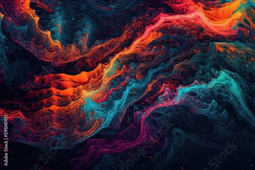 Vibrant Art Background: Electric Dreams in Neon Colors