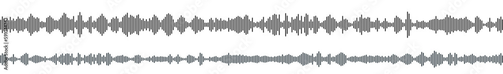 seamless sound waveform pattern for radio podcasts, music player, video editor, voise message in social media chats, voice assistant, recorder. vector illustration