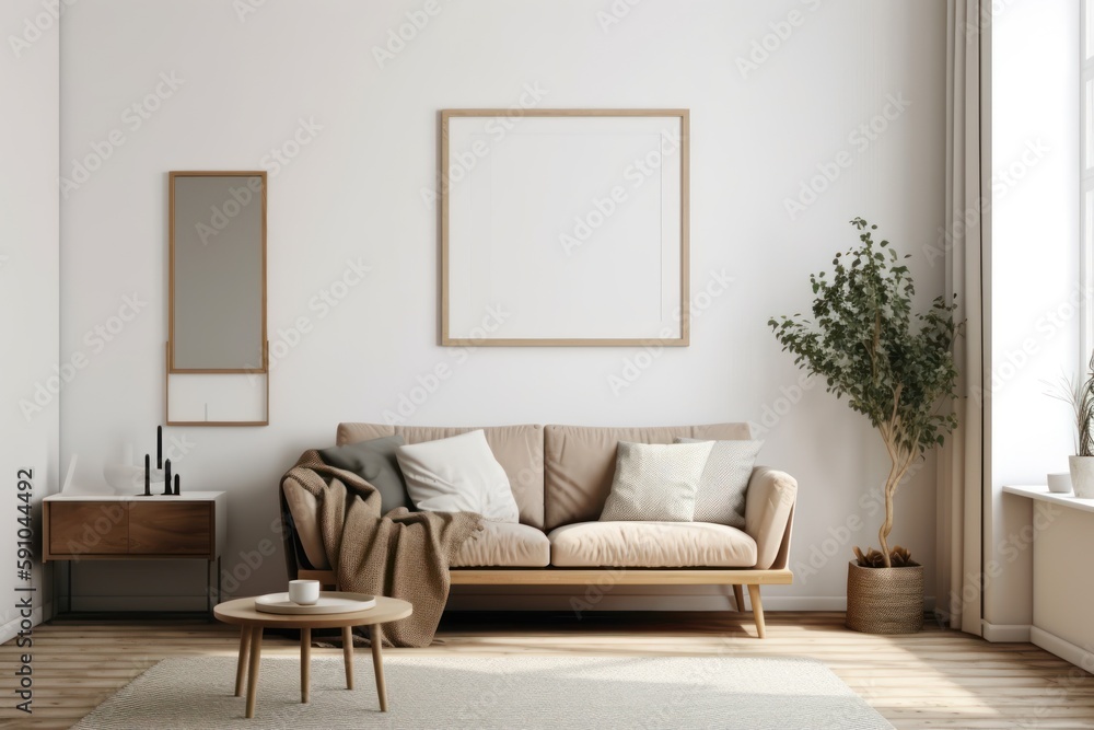 Minimalist Chic: A Blank Frame on a White Background Minimalist Chic: A Blank Frame on a White Background