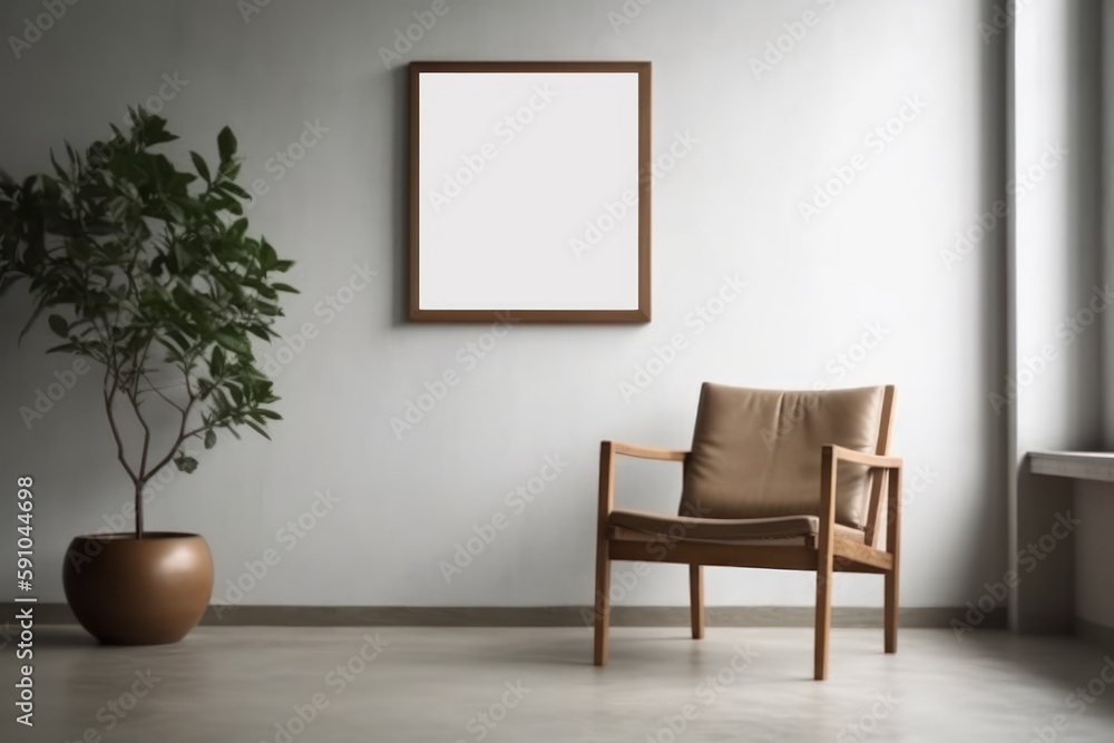 Embracing Minimalism: A White Wall and Blank Frame Embracing Minimalism: A White Wall and Blank Frame