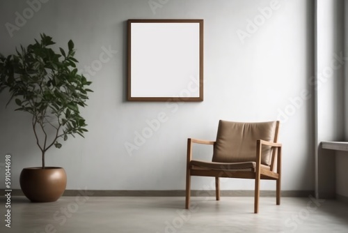 Embracing Minimalism: A White Wall and Blank Frame