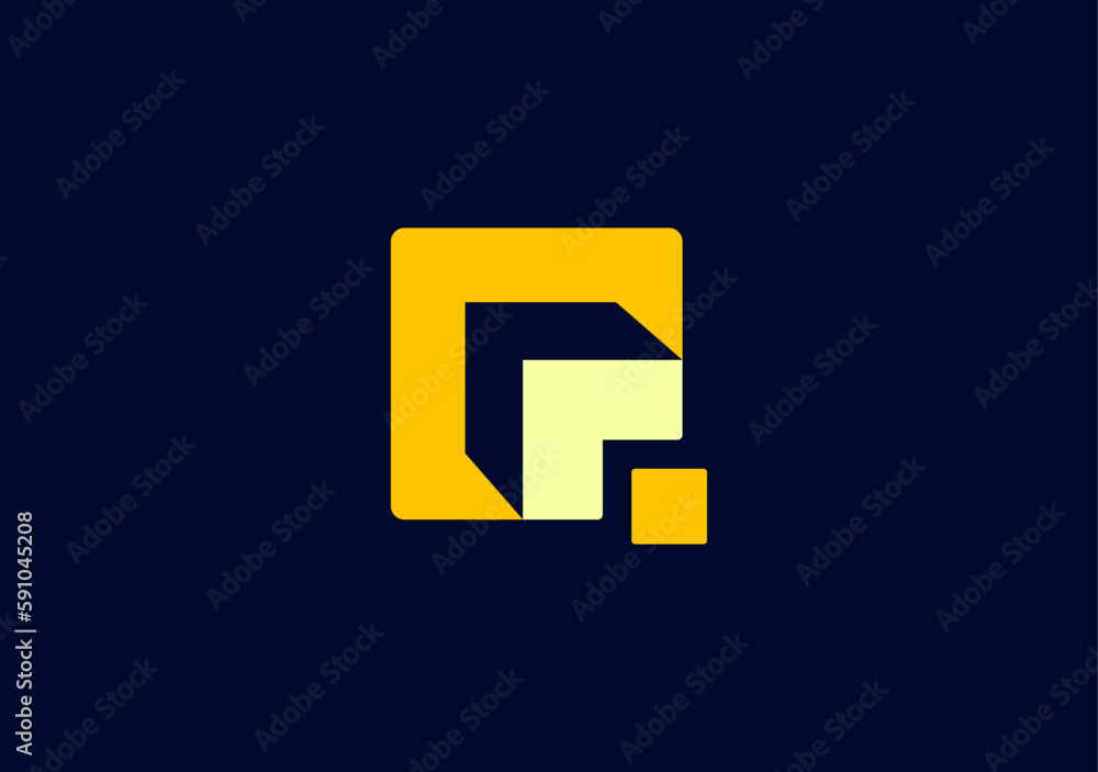 monogram logo Q based on Square shape concept monogram logo Q based on Square shape concept