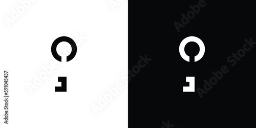 Simple and modern key logo design