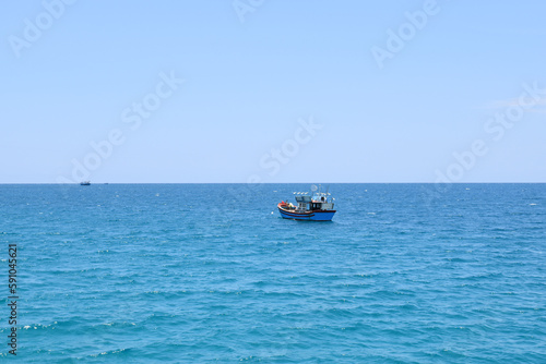 fishing boat in the sea, ninh thuan