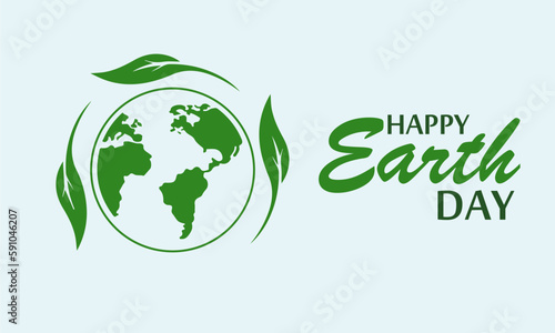 World Earth day Vector illustration. Earth Day 2023 typography logo.happy earth day