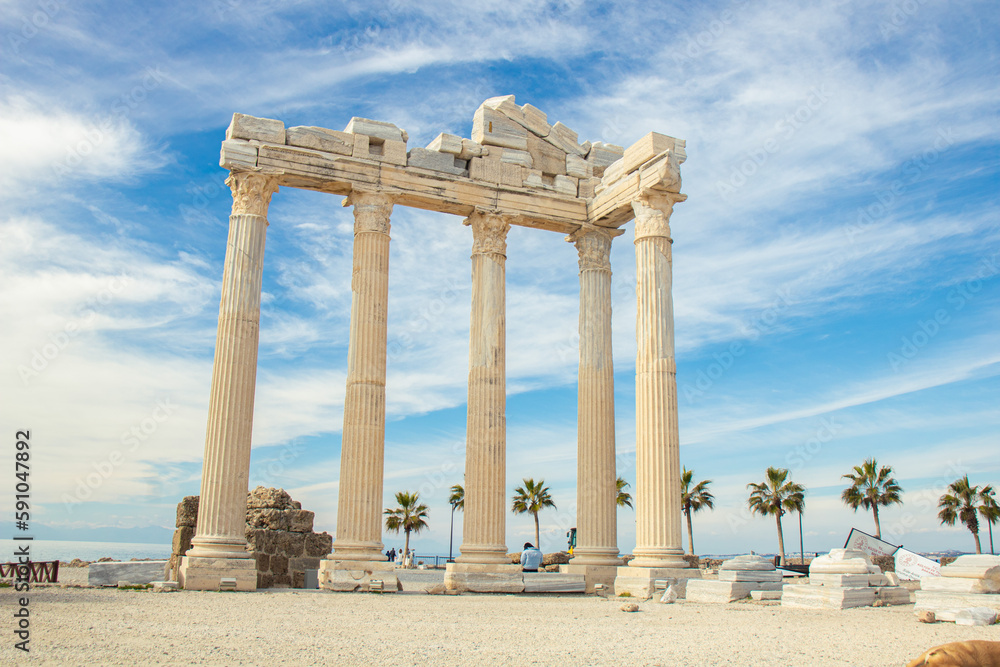Majestic ruins whisper stories of ancient splendor at Apollon Temple.