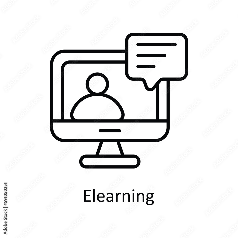 E learning Vector Fill outline Icons. Simple stock illustration stock E learning Vector Fill outline Icons. Simple stock illustration stock