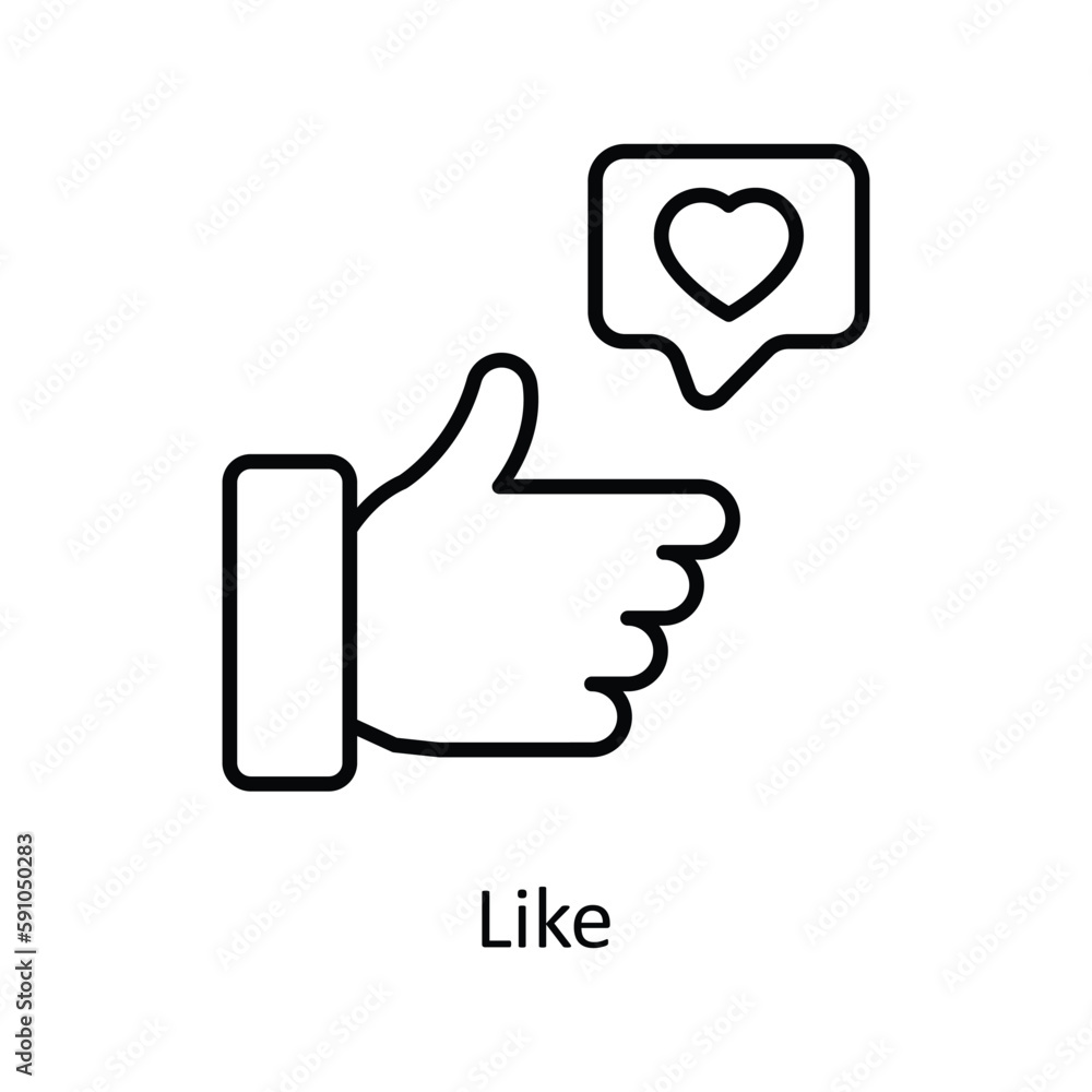Like Vector Fill outline Icons. Simple stock illustration stock Like Vector Fill outline Icons. Simple stock illustration stock