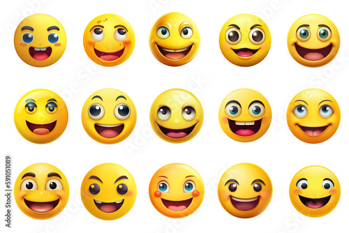 Smiley emoji icon set