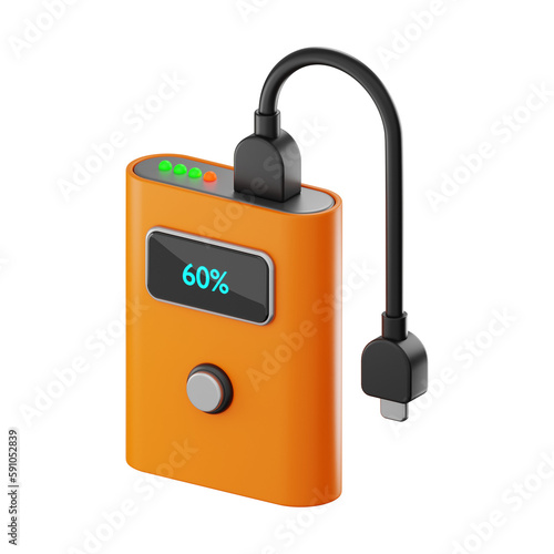 Premium powerbank storage icon 3d rendering on isolated background PNG