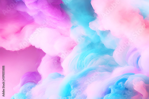 Pastel Colors Smoke Background, Generative AI