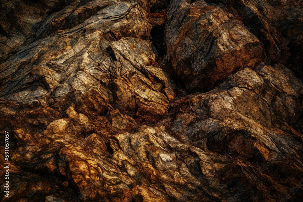 Bright red brown stone background. Golden rock textura. Mountain close-up. AI generated
Bright red brown stone background. Golden rock textura. Mountain close-up. AI generated