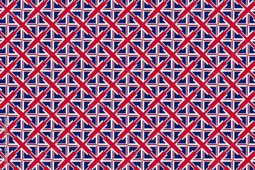 Geometric pattern in the colors of the national flag of United Kingdom. The colors of United Kingdom.