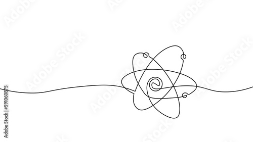 Atom structure science sign. E-learning distance graduate online concept. Low poly 3D render physics chemistry design banner template. Internet education course degree vector illustration