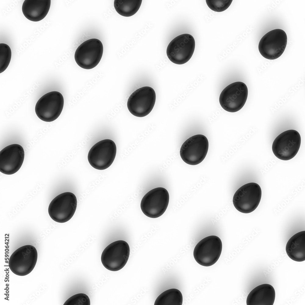 Pattern from farm raw organic black chicken eggs, abstract background