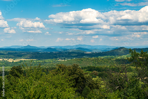 Beautiful view from Nedvezi hill near Duba town in Czech republic