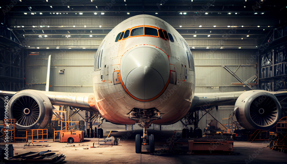 modern aircraft in the hangar modern aircraft in the hangar