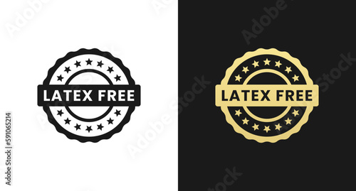 Latex Free Label or Latex Free stamp Vector Isolated in Flat Style. Simple Latex Free Label vector for product design element. Best Latex Free stamp for packaging design element.