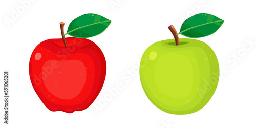 Apple fruit apples fruits red green isolated on a white background.perfect for wallpaper or design elements