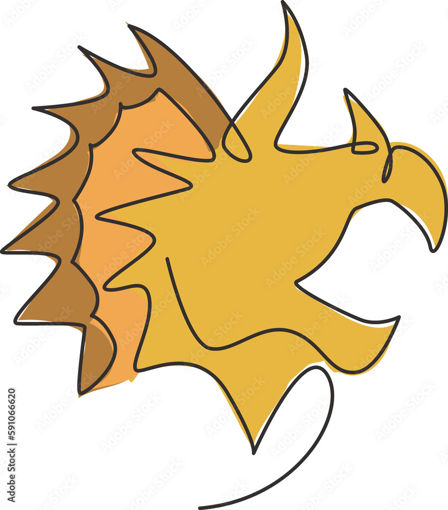 One continuous line drawing of cute head triceratops prehistory animal for logo identity. Dinosaurs mascot concept for prehistoric museum icon. Single line draw graphic design vector illustration One continuous line drawing of cute head triceratops prehistory animal for logo identity. Dinosaurs mascot concept for prehistoric museum icon. Single line draw graphic design vector illustration