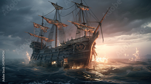 Fighting pirates ships