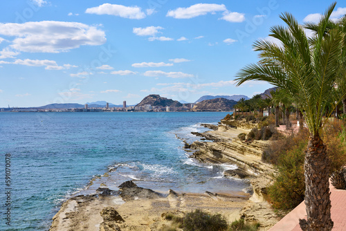 waterfront of Alicante at the mediterranean Costa Blanca of Spain