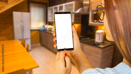 Woman with phone. Smartphon...