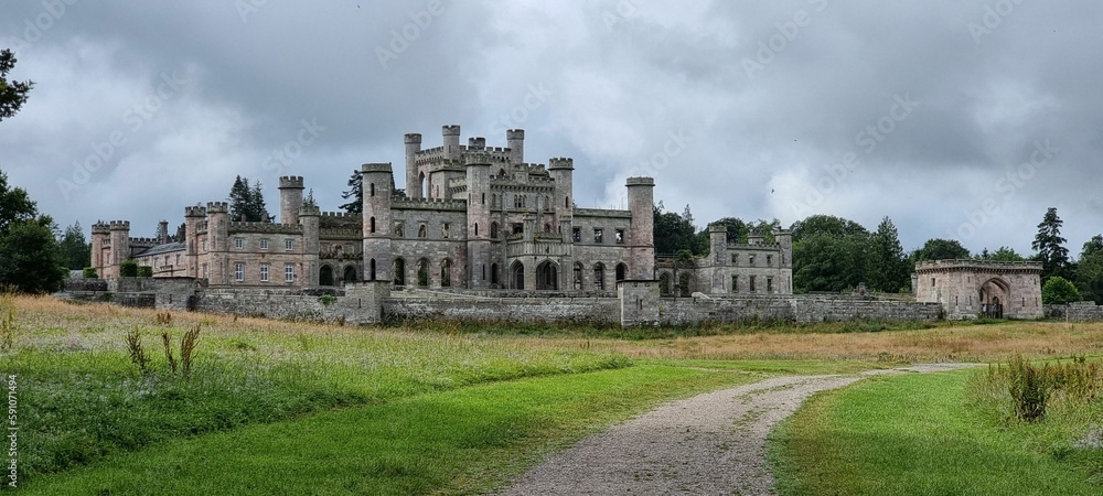 Landscape of the Lowther Castle and Gardens