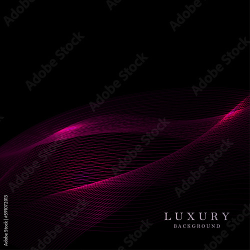 Abstract black background with isolated red tulle