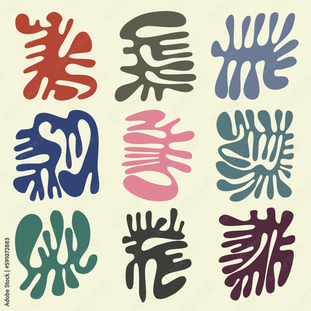 Set of hand draw abstract shapes illustration Set of hand draw abstract shapes illustration