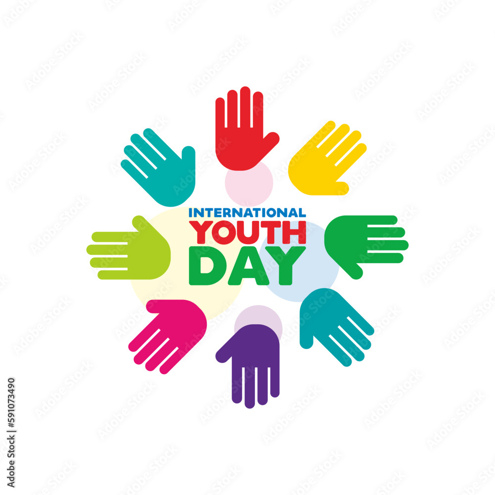 illustration of International Youth day,12 August, Vector design template illustration of International Youth day,12 August, Vector design template