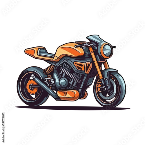 Drag bike modern logo vector